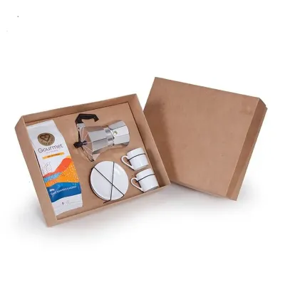 Kit café Personalizado em caixa 5 peças e caixa