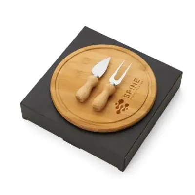 Kit queijo Personalizado em bambu e inox