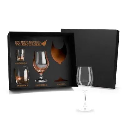 Jogo De Copos De Vidro personalizados - 4 Pçs