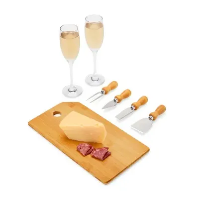 Kit Queijo E Champagne - 7 Pçs