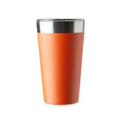 Copo térmico de inox laranja 473ml