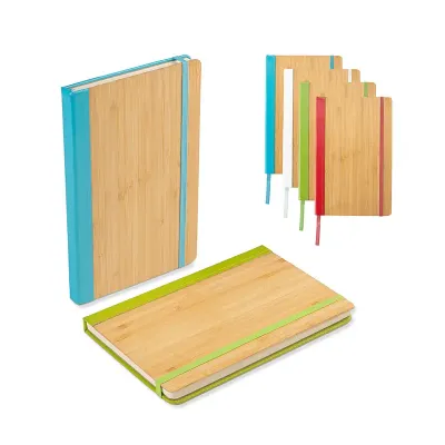 Caderno Capa em Bambu e PU - 2