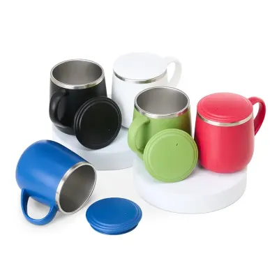 Caneca plástica com parede dupla 370ml - 2