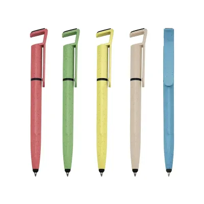 Caneta Fibra de Bambu Touch com Suporte - 1