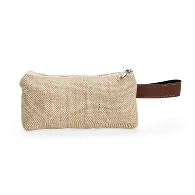 Nécessaire compacta feito em juta - 1