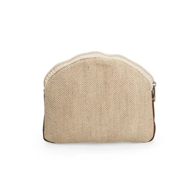Nécessaire em juta com detalhes em bidim - 1