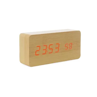 Relógio de Madeira com Display LED - 1
