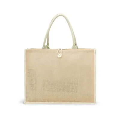 Sacola de Juta com fechamento em botão - 4