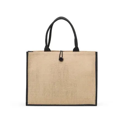 Sacola de Juta com fechamento em botão - 1