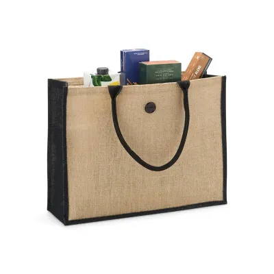 Sacola de Juta com fechamento em botão - 1