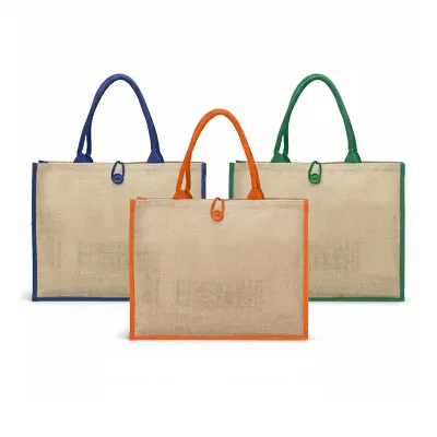 Sacola de Juta com fechamento em botão - 3