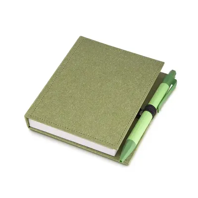 Mini Caderno em papel reciclado com caneta - 1