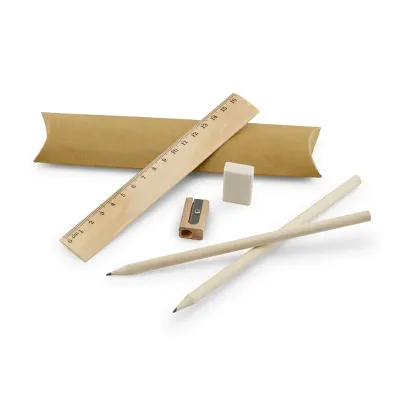 Kit de escrita 5 peças em caixinha kraft - 1