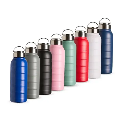 Garrafa térmica em inox com capacidade máxima de 950m 