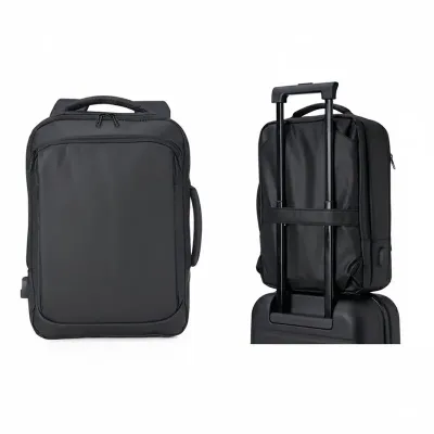 Mochila de 22 litros fabricada em couro sintético resistente à água