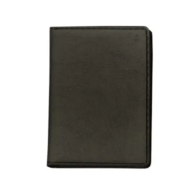 Porta-documento em couro sintético preto