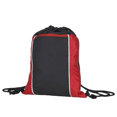 Sacochila Poliéster  com Detalhe Vermelho