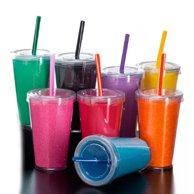 Copo Acrílico Parede Dupla - opções de cores