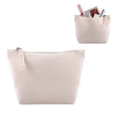 Necessaire confeccionada em algodão reciclado 