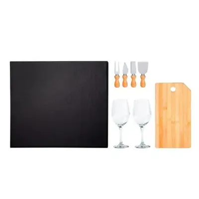 Kit Queijo E Vinho - 7 Peças