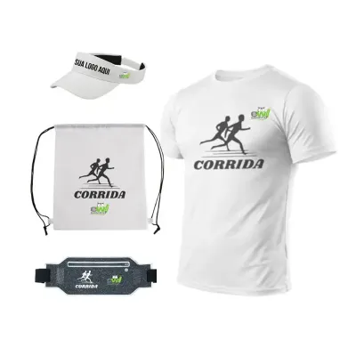 Kit Corrida Masculino: Camiseta UV50, Pochete e Acessórios - 1