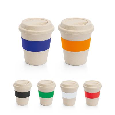 Copo de viagem eco-friendly, feito de fibra de bambu (50%) e PP (50%), uma escolha sustentável e ...