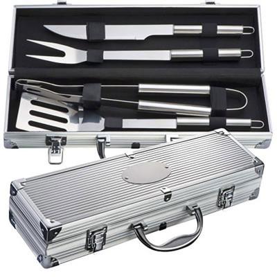 Kit Churrasco em maleta de alumínio é a escolha perfeita para quem procura praticidade e seguranç...