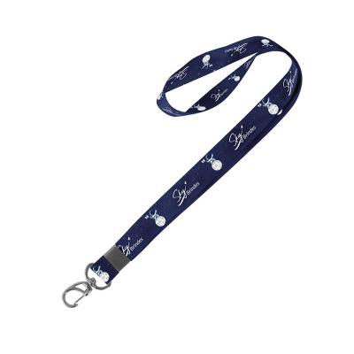 Cordão de crachá 20mm, confeccionado em fita de poliéster acetinada. Processo de gravação frente ...