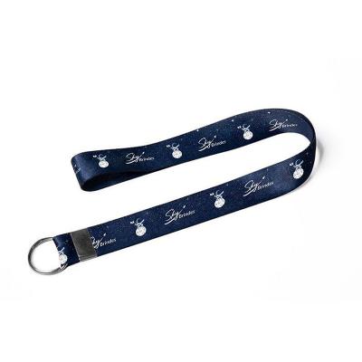 Cordão de crachá 15mm, confeccionado em fita de poliéster acetinada. Processo de gravação frente ...