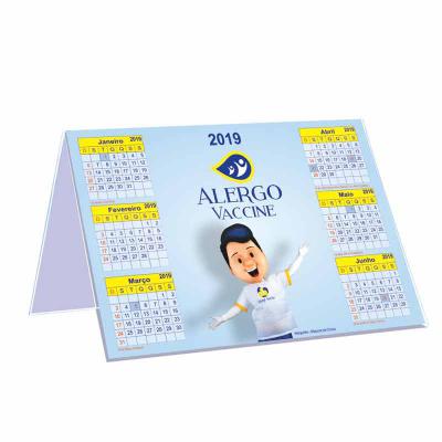 Calendário de mesa com arte do cliente