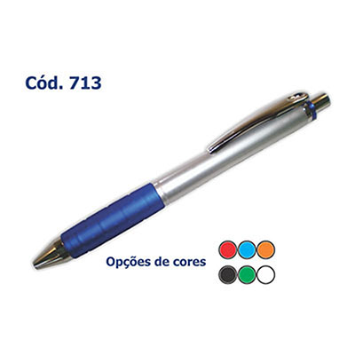 Caneta plástica com opção diversas de cores