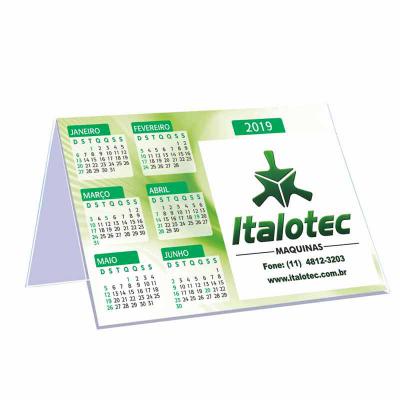 Calendário de mesa com arte exclusiva do cliente