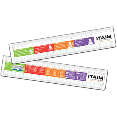 Régua de 20cm em plástico rígido transparente 