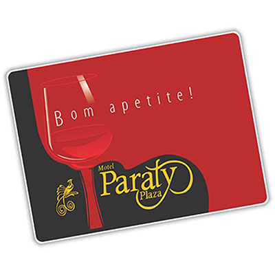 Jogo americano encapsulado em plástico rígido 