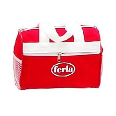 Nécessaire em nylon amassado na cor vermelho 