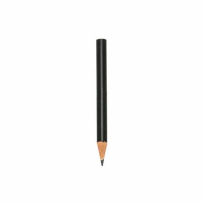 Mini lápis resinado colorido de grafite preto e guarnição prateada.