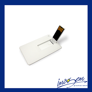 Mini Pen drive cartão branco com memória interna de 4gb