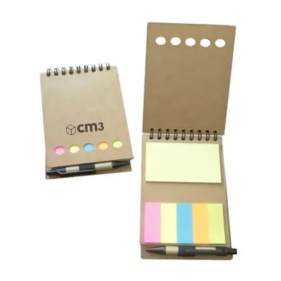 Bloco de anotação ecológico com sticky notes