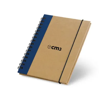 Caderno de Anotações Espiral com detalhe Azul