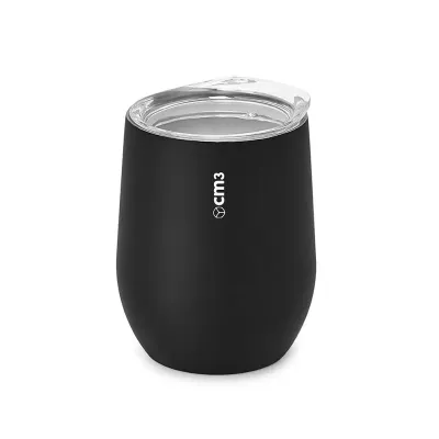 Copo para viagem preto com tampa