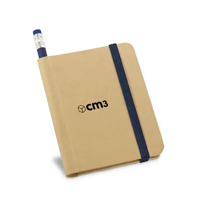 Mini Caderno com detalhe azul marinho