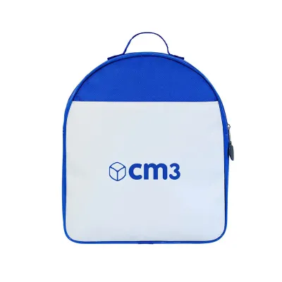 Mochila Happy Branca e Azul