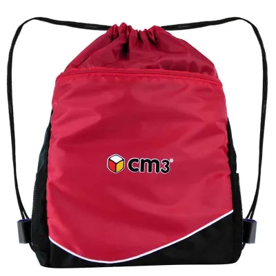 Saco mochila Red personalizada confeccionada em nylon resinado impermeável