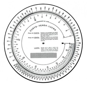 Régua para custo, venda e lucro