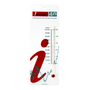 Termômetro personalizado logo vermelho bovespa