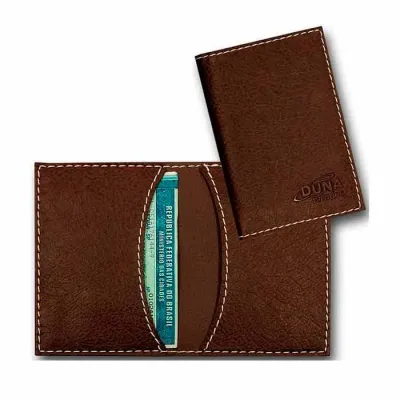 Porta-documento confeccionado em couro legítimo, sintético ou ecológico