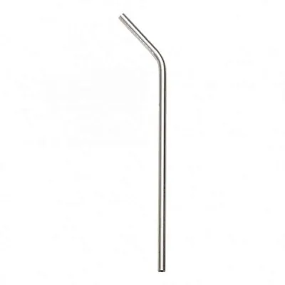 Canudo curvado 200mm em aço inox personalizado