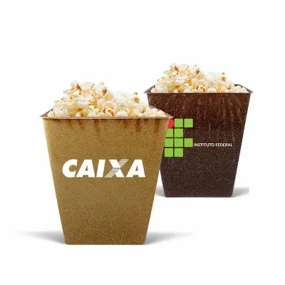 Pipoqueira em formato retangular sustentável personalizado