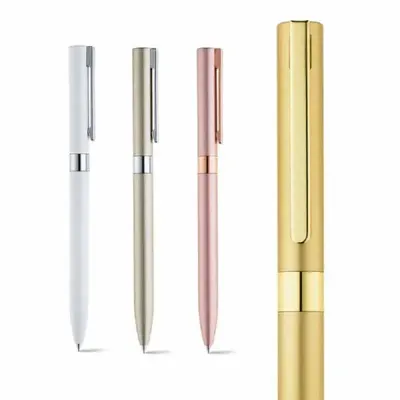 Caneta de alumínio personalizada Esferográfica. Alumínio. 2km de escrita. ø10 x 140 mm.