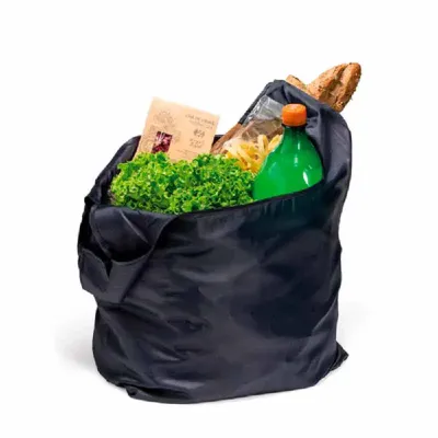 Sacola dobrável. 210D. Alças de 70 cm. Com bolso interior. Fornecida desdobrada. Dobrado: 112 x 1...